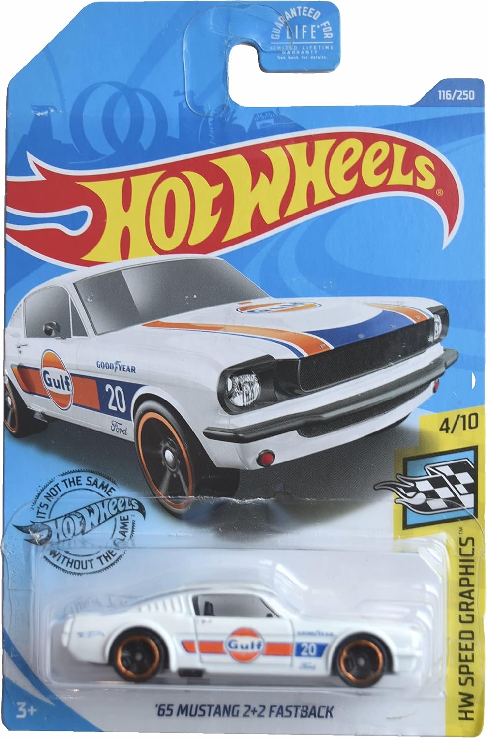 Hot Wheels ’65 Ford Mustang 2+2 Fastback, gráficos de velocidad HW 410