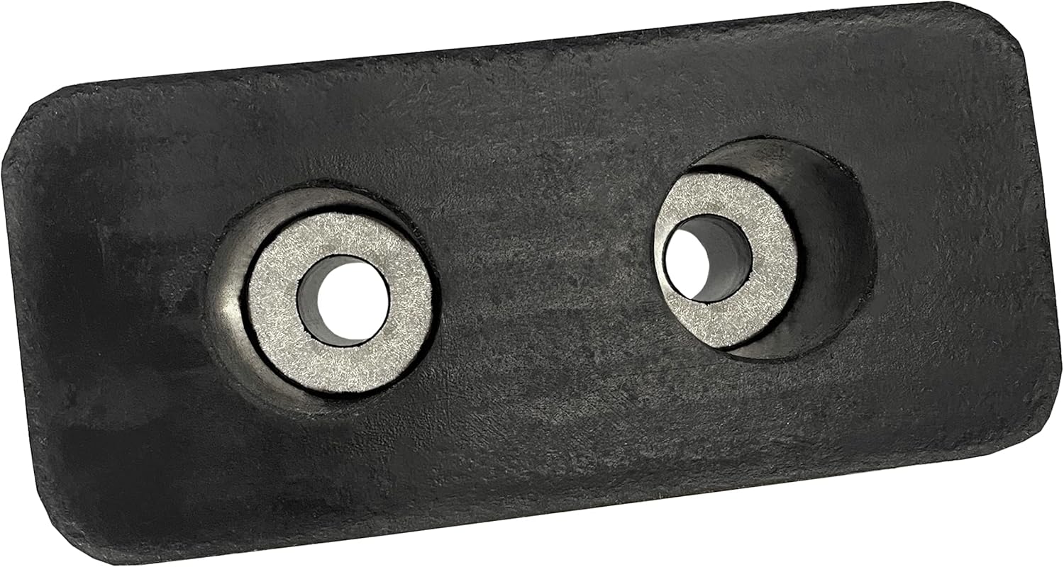 Paquete de 2 parachoques de muelle de goma reforzada de 6 x 3.25 x 3 pulgadas – Tampón rectangular moldeado para semi, camión, remolque, plataforma