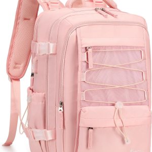 AO ALI VICTORY Mochila de viaje para mujeres y hombres, mochilas para laptop con puerto USB, mochila grande para escuela, universidad, Rosado, AO ALI VICTORY Mochila de viaje para mujeres y hombres, mochilas para laptop con puerto USB, mochila grande para escuela, universidad, Rosado,