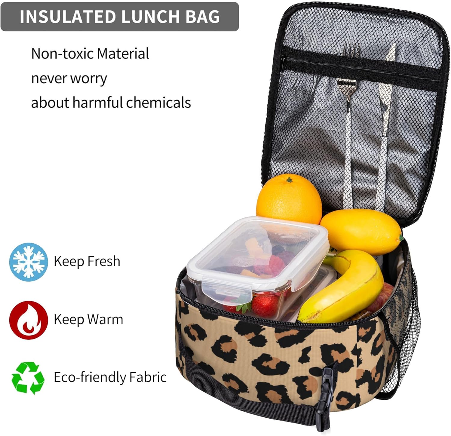 Loncheras aisladas reutilizables para mujeres y hombres, bolsas de almuerzo portátiles de gran capacidad para el trabajo, picnics y viajes aislados