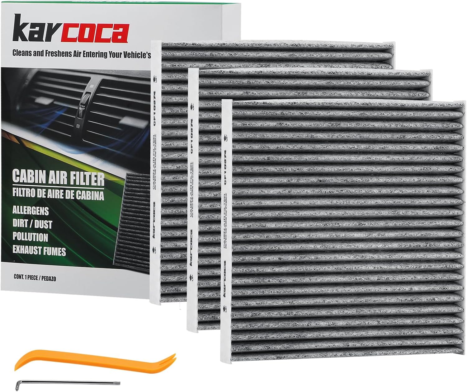 CF10374 Filtro de aire de cabina prémium con carbón activado compatible con Toyota Tacoma 2005-2022, DODGE DART 2013-2016, Pontiac Vibe 2003-2008
