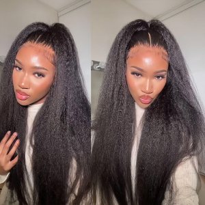 BLY Pelucas de cabello humano lacio rizado de 13 x 6 pulgadas con encaje frontal para mujeres negras, nudos preblanqueados, peluca de cabello humano BLY Pelucas de cabello humano lacio rizado de 13 x 6 pulgadas con encaje frontal para mujeres negras, nudos preblanqueados, peluca de cabello humano