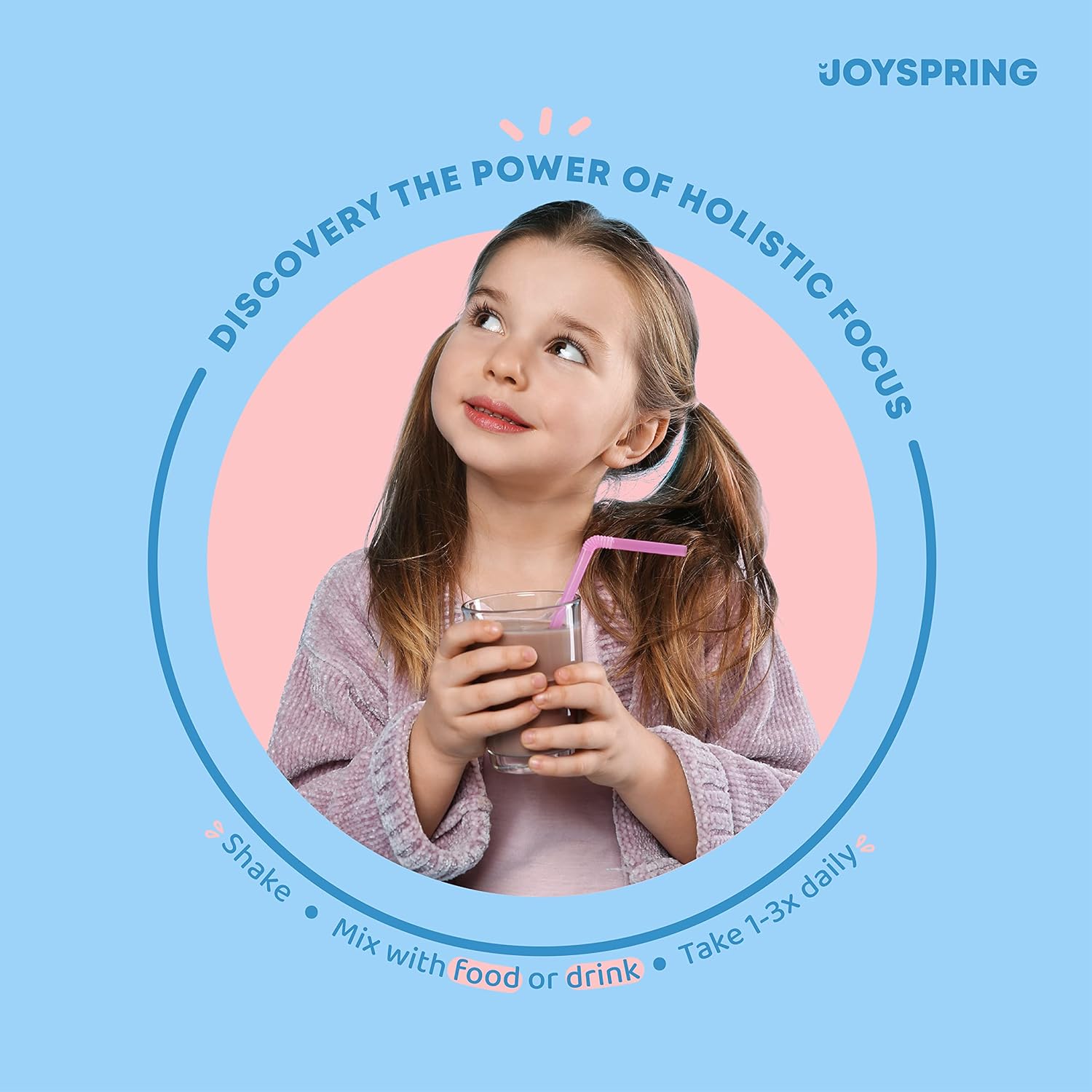 JoySpring Vitaminas Focus para niños mezcla de vitaminas orgánicas de B9, B12, zinc y vitamina C y suplementos de enfoque y atención para niños que