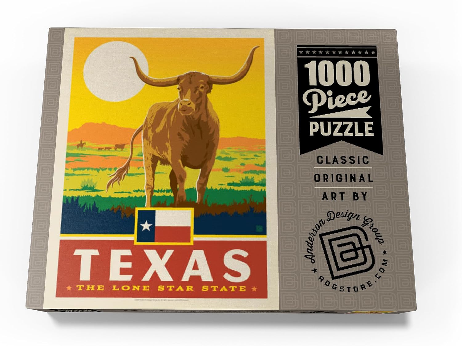 MyPuzzle Texas The Lone Star State, State Pride Vintage Poster – Rompecabezas prémium de 1000 piezas para adultos