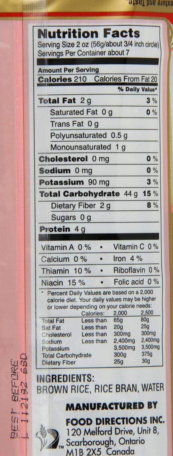 Tinkyada Fettucini de arroz integral sin gluten, 14 onzas (paquete de 6)
