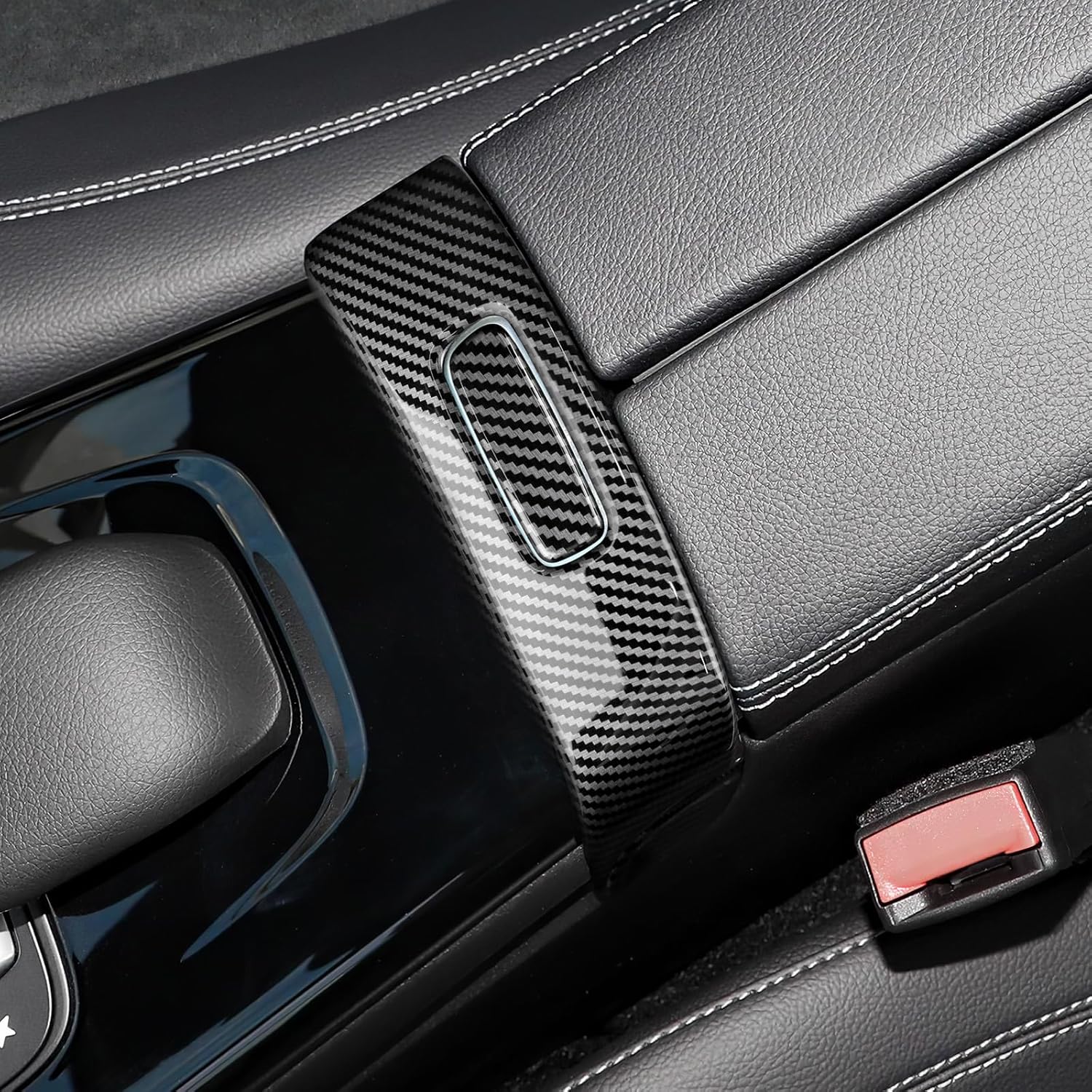 Caja de almacenamiento para reposabrazos de consola central, interruptor de botón, cubierta de panel para Mercedes-Benz GLB, accesorios internos