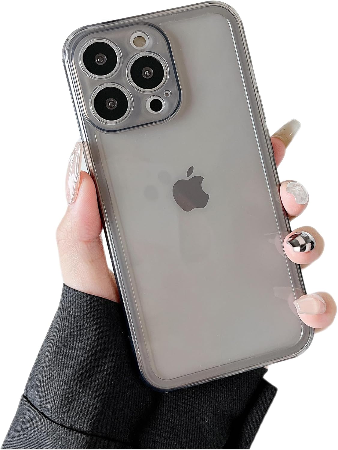 ZTOFERA Funda para iPhone 15 Pro de 6.1 pulgadas, Transparente Suave Silicona Bumper Protector Retro Color Transparente A Prueba de Golpes iPhone 15