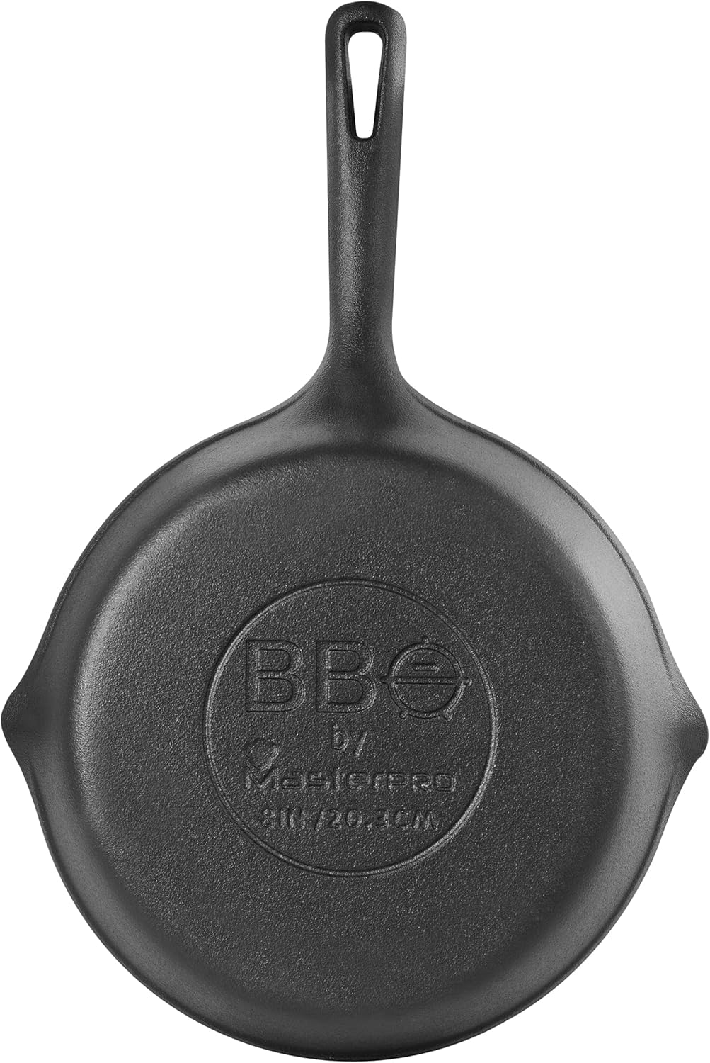 MasterPRO Sartén de hierro fundido pre-sazonado  Sartén para cocinar, saltear y freír para uso en interiores y exteriores  Parrilla de barbacoa,