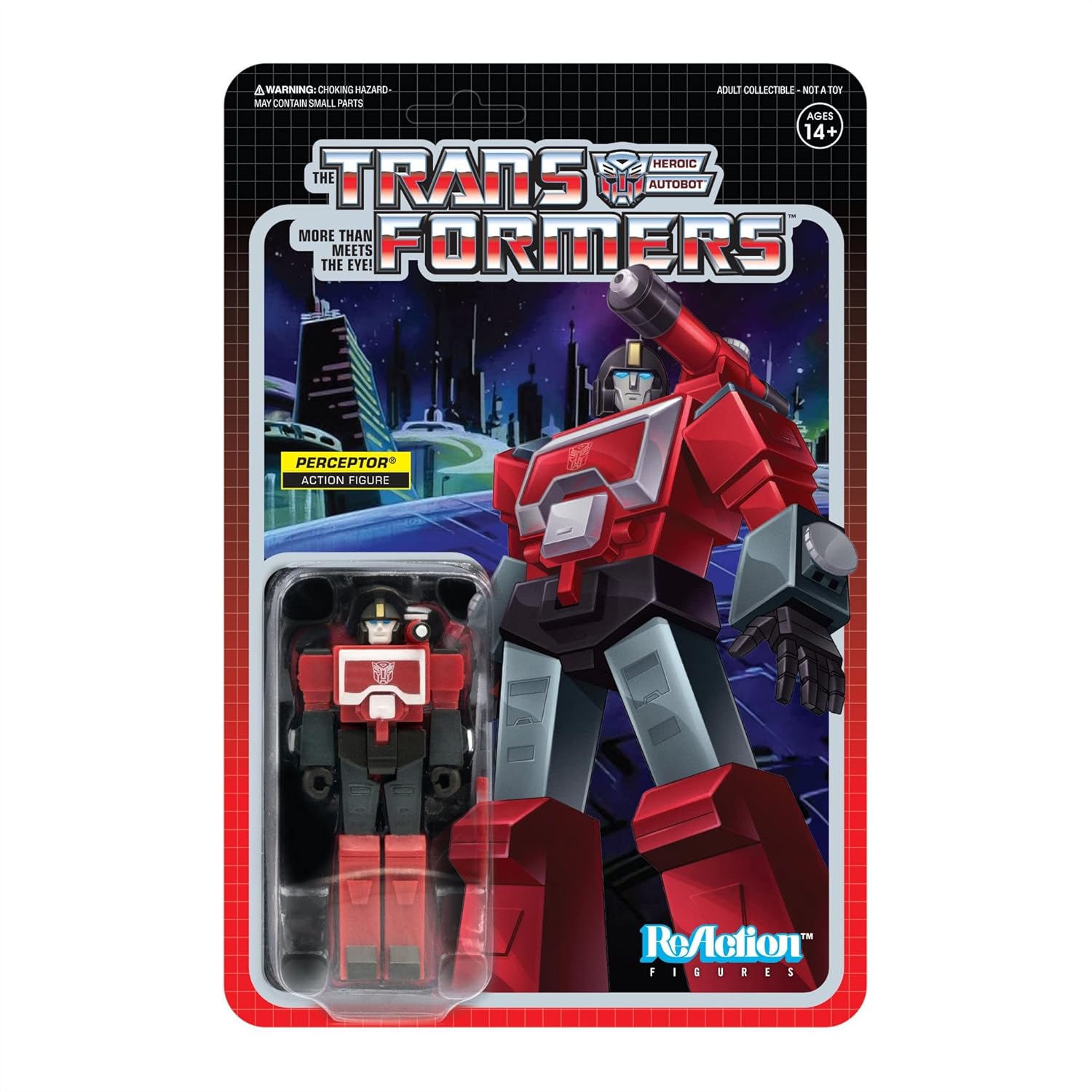 Super7 Transformers Perceptor – Figura de acción de Transformers de 3.75 pulgadas con accesorio, coleccionables clásicos de dibujos animados y