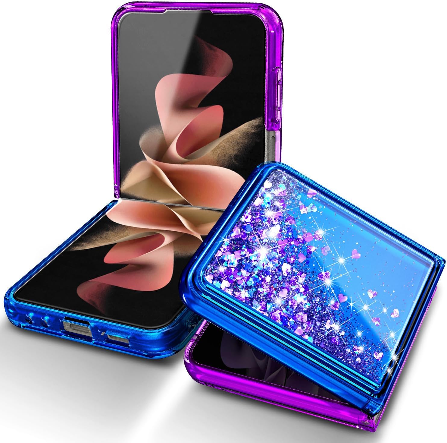NGB Supremacy Funda para Samsung Galaxy Z Flip 5 (5G 2023) con protector de pantalla de vidrio templado, protector de lente de cámara, cordón de