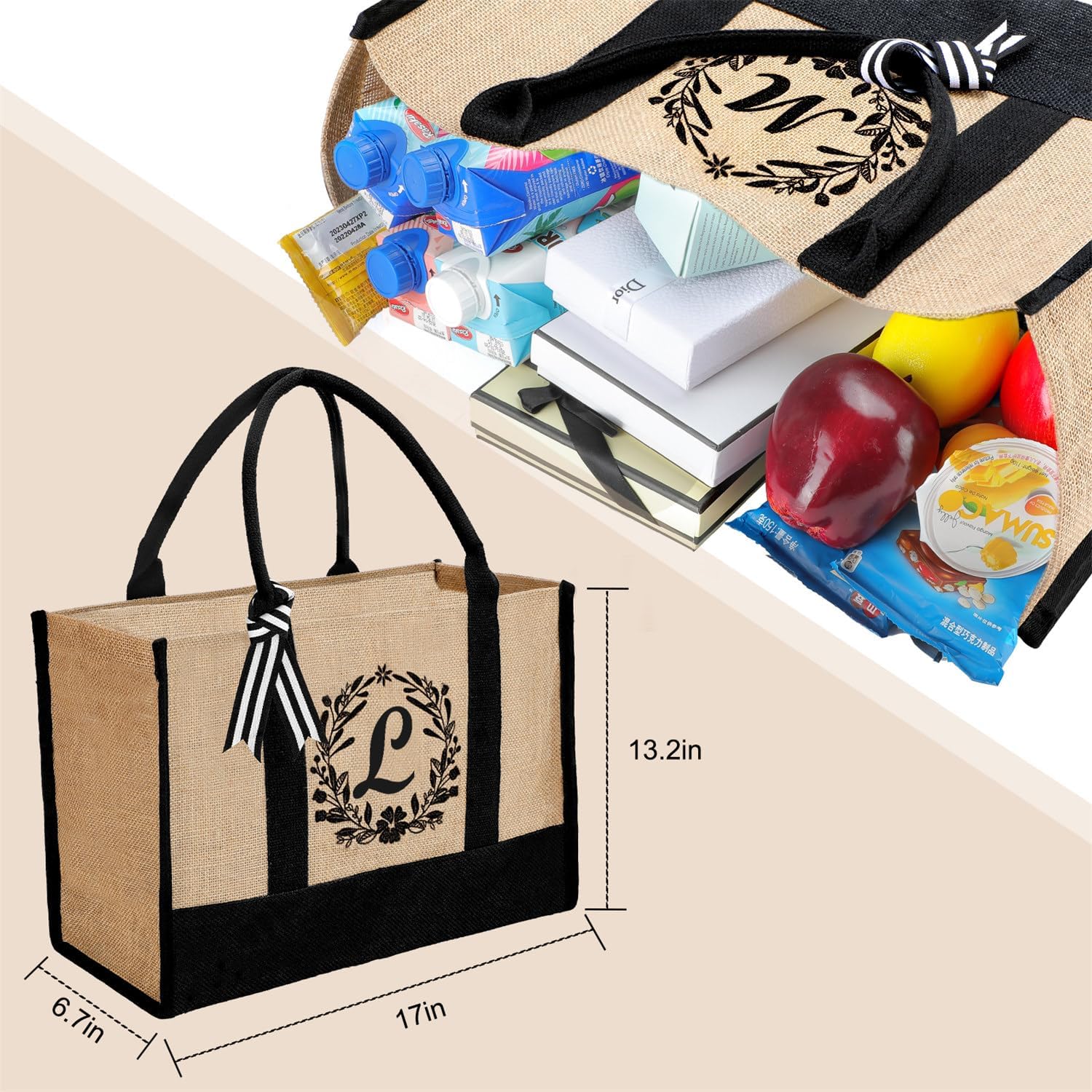 Bolsa de mano personalizada de yute para mujeres, regalos para el día de la madre, regalo de Navidad de cumpleaños para mujeres y amigas