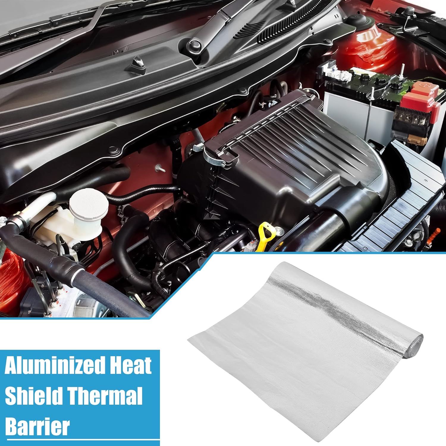 Funda protectora térmica para automóvil, protección contra el calor extremo, 24 x 48 pulgadas, cubierta térmica aluminizada