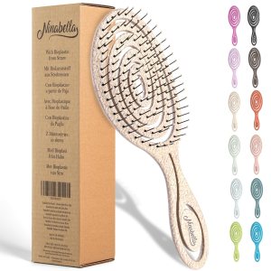 Ninabella – Cepillo orgánico desenredante para el cabello para mujeres, hombres y niños, no tira del cabello, alisador de cabello para cabello liso, Ninabella – Cepillo orgánico desenredante para el cabello para mujeres, hombres y niños, no tira del cabello, alisador de cabello para cabello liso,