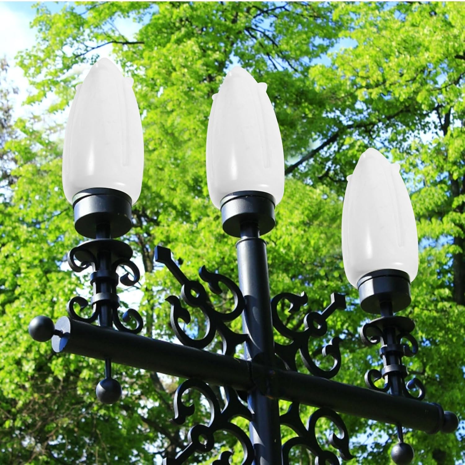 Sombras de lámpara de acrílico globo lámpara lámpara poste lámpara lámpara cubierta de luz de accesorio al aire libre cubierta de luz blanca en