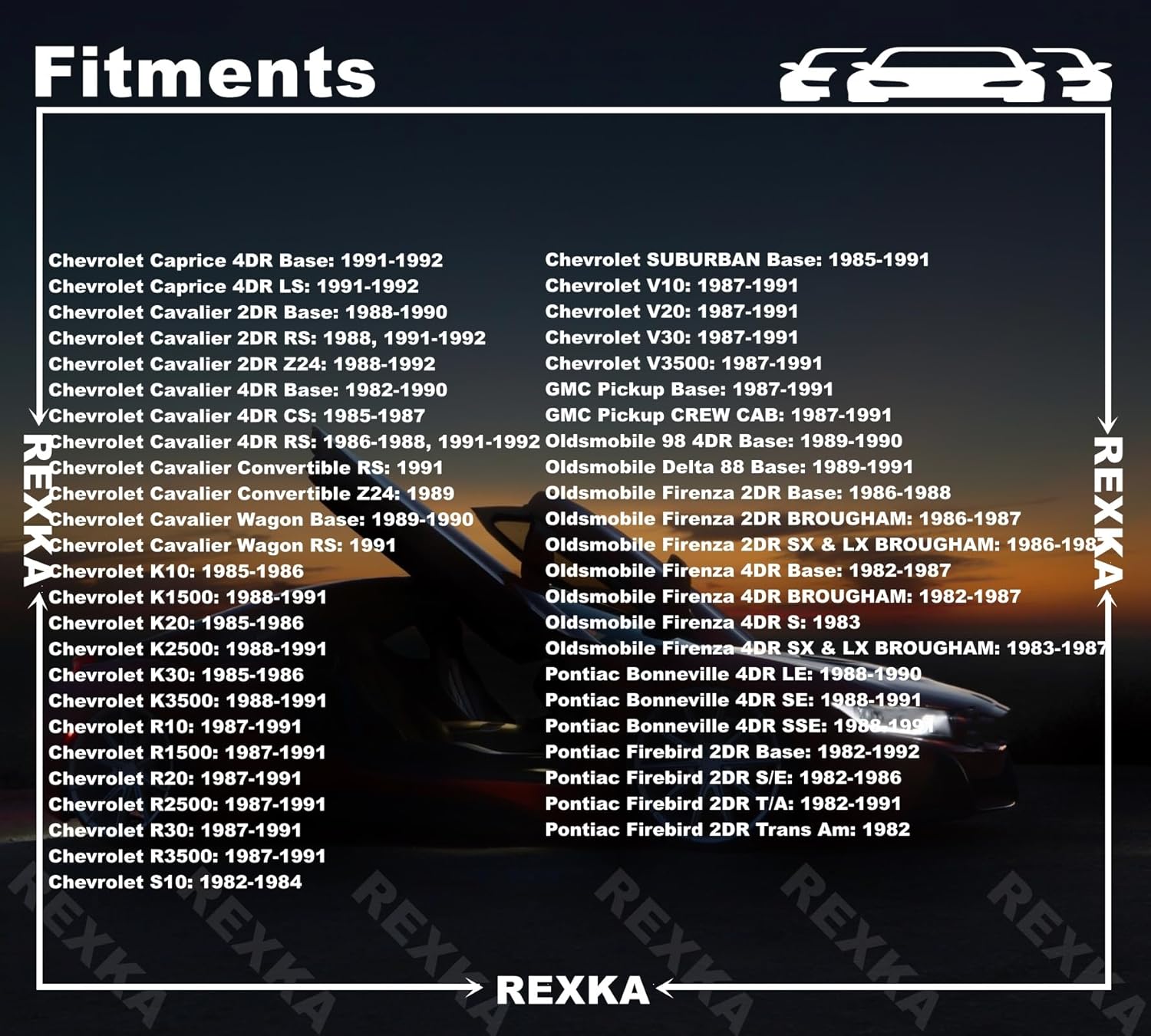 Rexka 30 clips de retención para panel de moldura de puerta, compatibles con GM 363137 Chevrolet Blazer Silverado Truck GMC Yukon