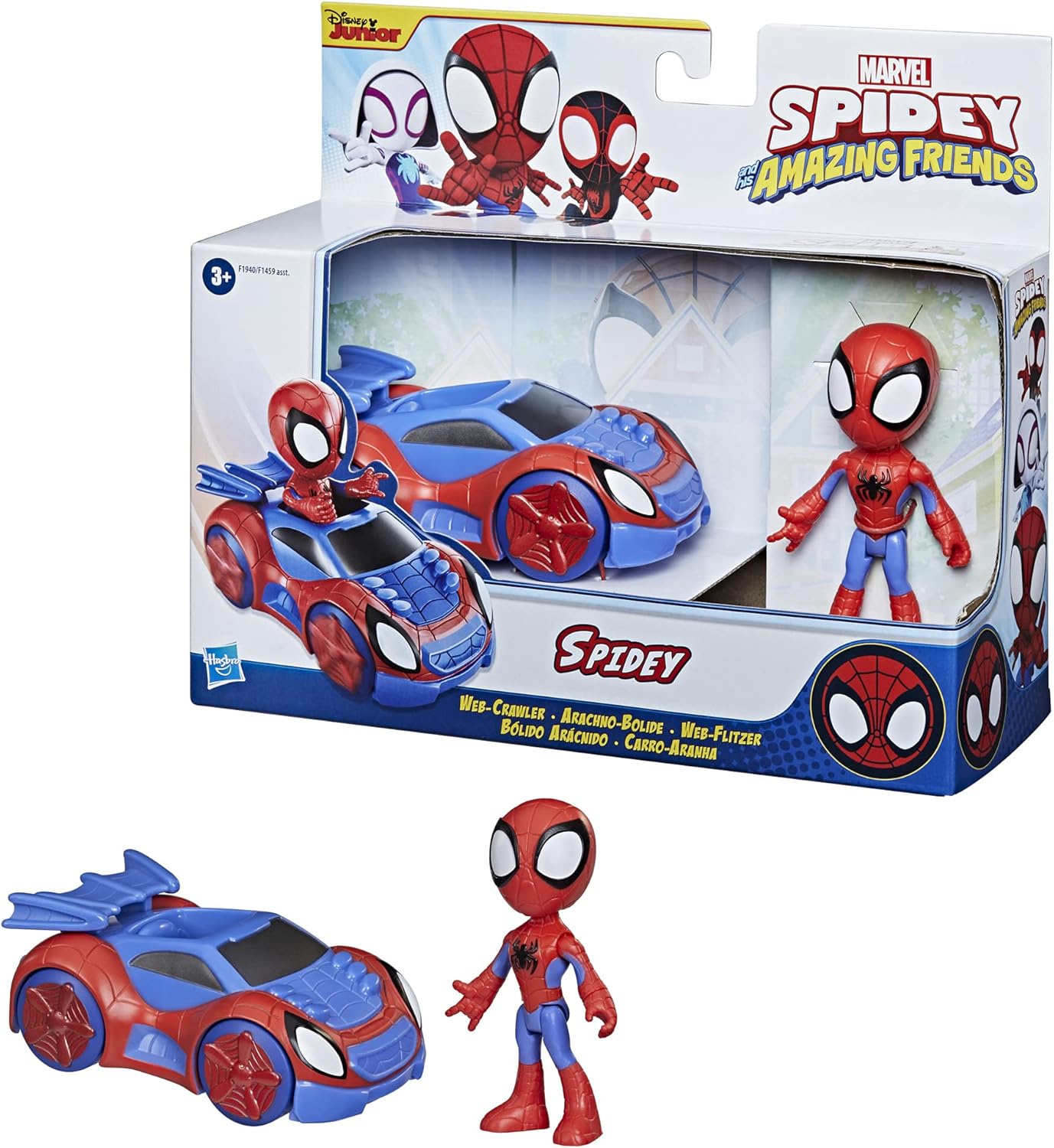 Hasbro Spidey y sus increíbles amigos – Figura y vehículo rastreador web (F1940)