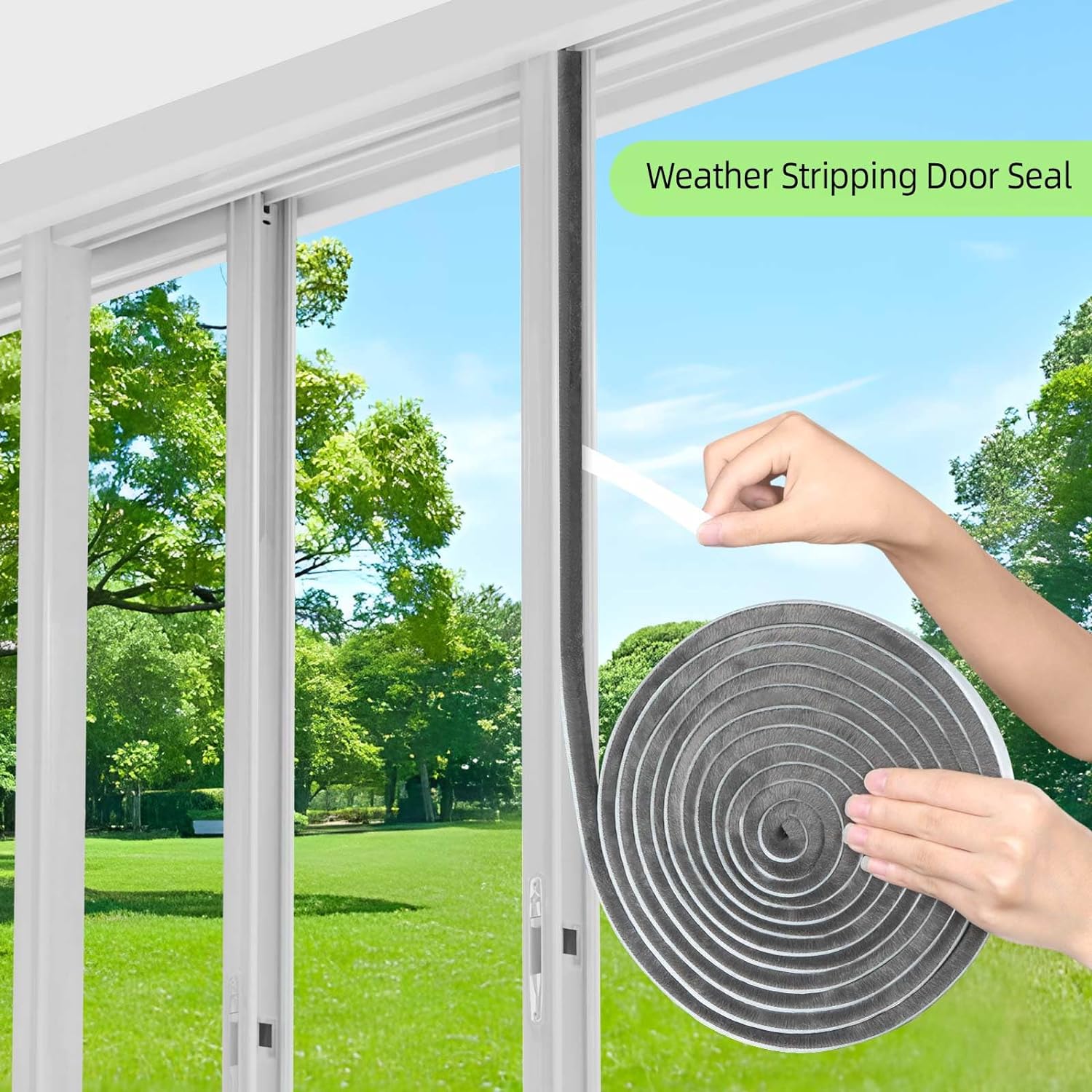 MILEQEE – Paquete de 2 sellos para cepillos de puerta, 66 pies en total, burlete de fieltro para puertas, burlete para ventanas de gabinete,