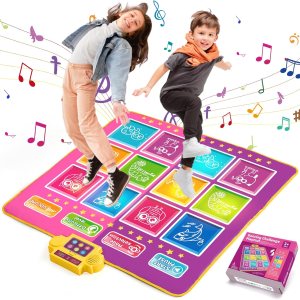 Juguetes de tapete de baile, regalo para niños y niñas de 3 a 12 años, tapete de baile de doble jugador, almohadilla electrónica con 12 botones Juguetes de tapete de baile, regalo para niños y niñas de 3 a 12 años, tapete de baile de doble jugador, almohadilla electrónica con 12 botones
