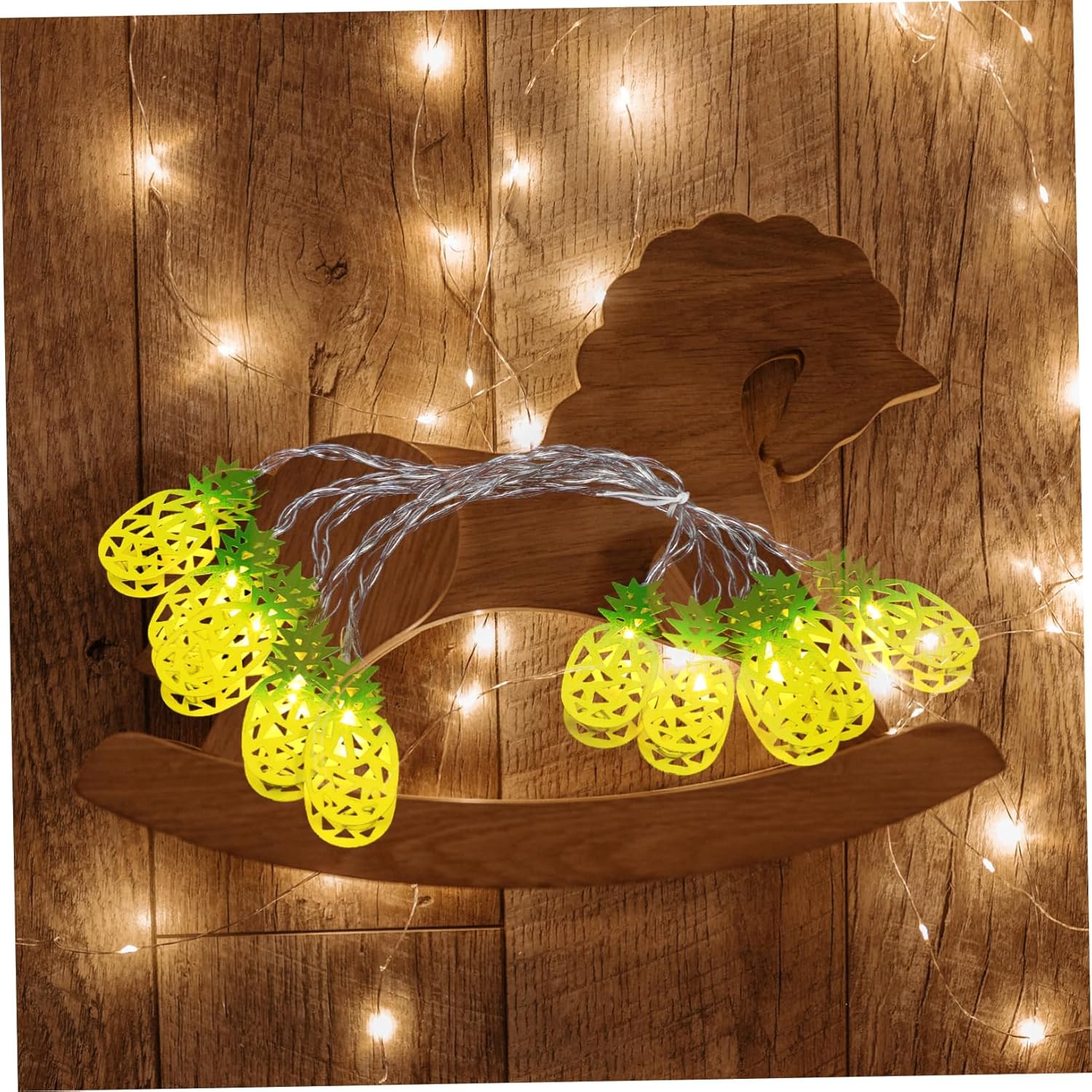 Beatifufu Cadena exterior de la fruta de la luz de los hilos de la luz de las frutas LED de la lámpara de hadas de la lámpara LED de dibujos