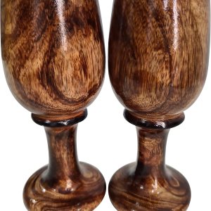 collectiblesBuy Juego de 2 copas de vino de madera rústica vintage, cáliz de madera, ecológica, para bar collectiblesBuy Juego de 2 copas de vino de madera rústica vintage, cáliz de madera, ecológica, para bar