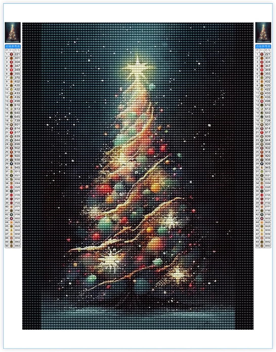 Kits de pintura de diamantes para adultos, bricolaje 5D para el día de Navidad, kit de pintura de diamantes de taladro completo, arte de diamantes