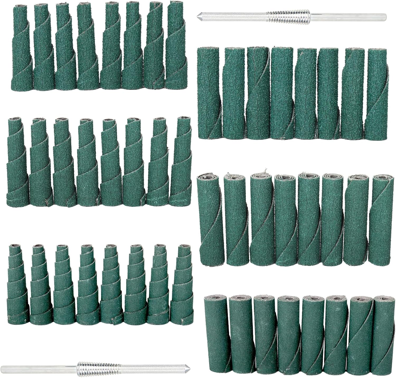 Rollos de cartucho de 1-12 pulgadas con mandril de vástago de 18 para herramientas rotativas Dremel Rollo de papel de lija de grano 80 120 240 para