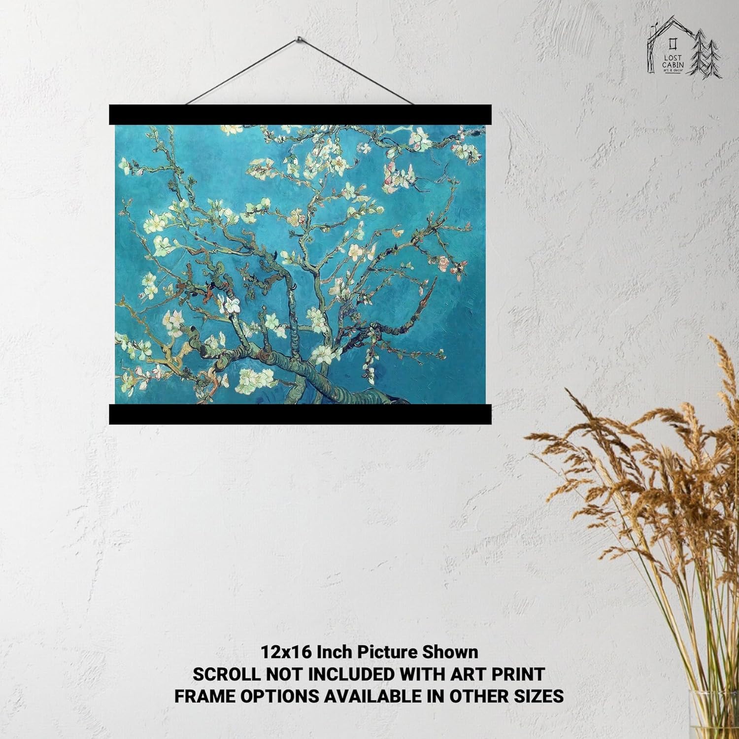 Ramas de cabaña perdida con flor de almendra por Vincent Van Gogh  Impresión sin marco  Reproducción de pinturas de obras de arte finas  Regalo de
