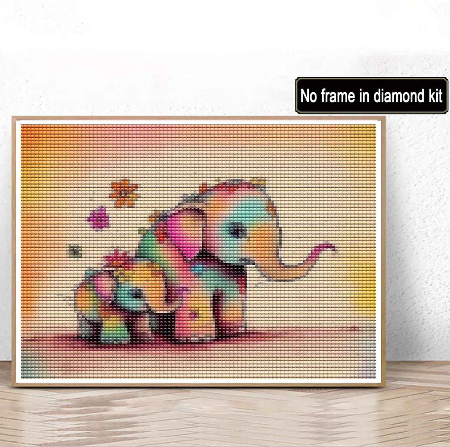 Kaliosy Kits de pintura de diamantes 5D para adultos, elefante, por números, pintura con diamantes, animales artísticos, taladro completo,