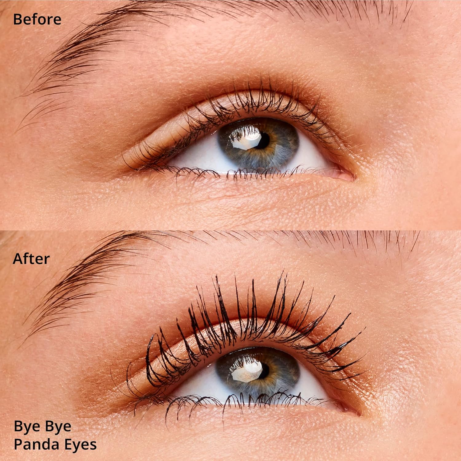 Esencia  Paquete de 3 máscaras de tubo Bye Bye Panda Eyes, a prueba de manchas, definición voluminizante, vegana, sin parabenos, sin aceite, sin