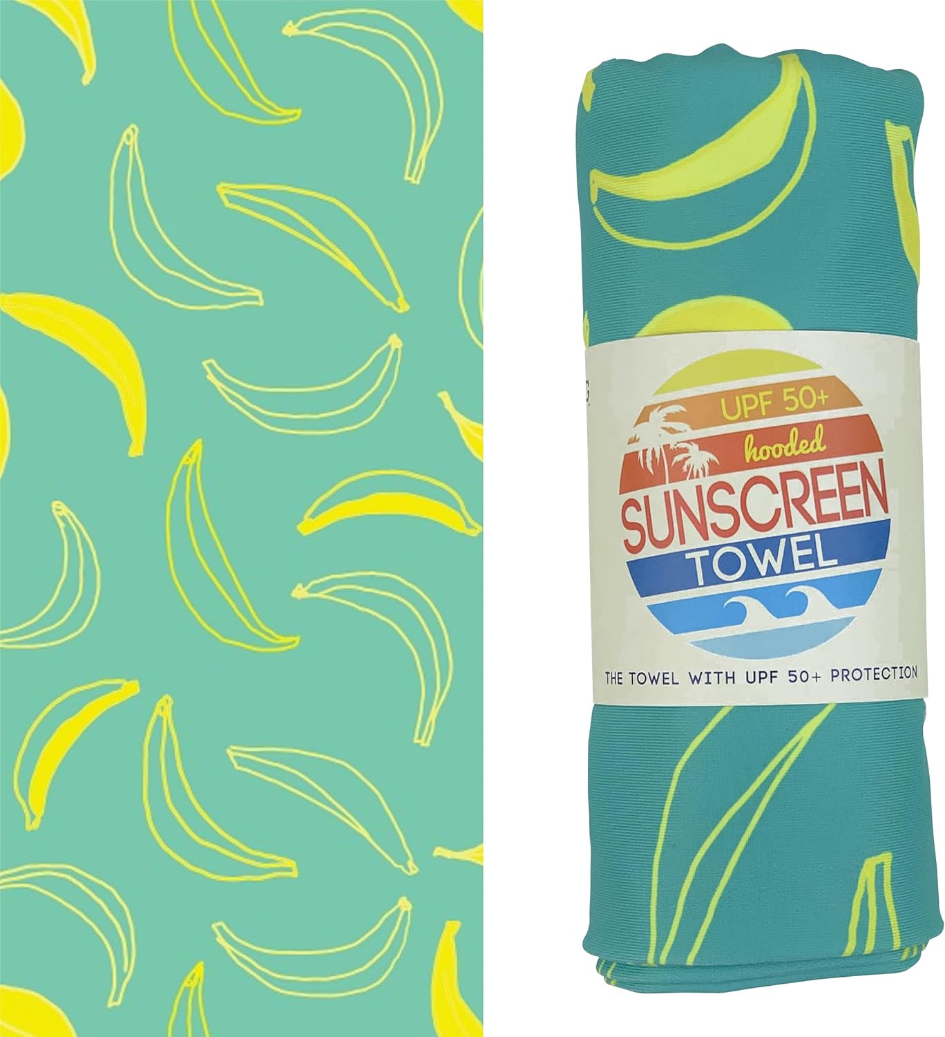 Luv Bug – Toalla de piscina y playa con capucha para niños, protección solar, protección UV, UPF 50+, sin arena, absorbente y de secado rápido, para