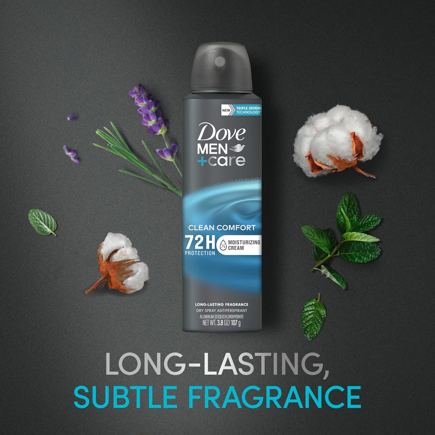 Dove Desodorante en aerosol para hombres + Care + Dove Advanced Care Desodorante para mujeres, desodorante en aerosol seco antitranspirante para