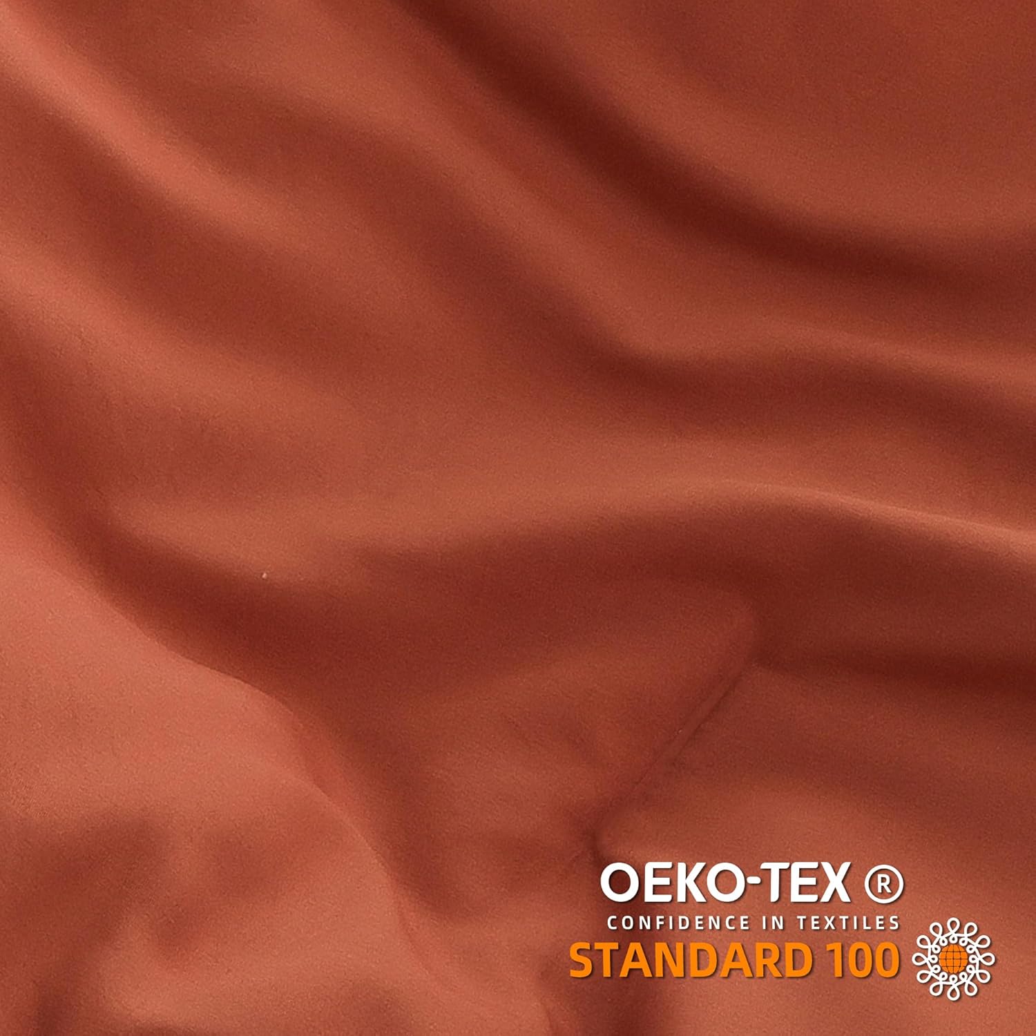 YIRDDEO Juego de edredón de terracota tamaño California King de 3 piezas, ropa de cama bohemia con pompones, color naranja quemado, juego de ropa de