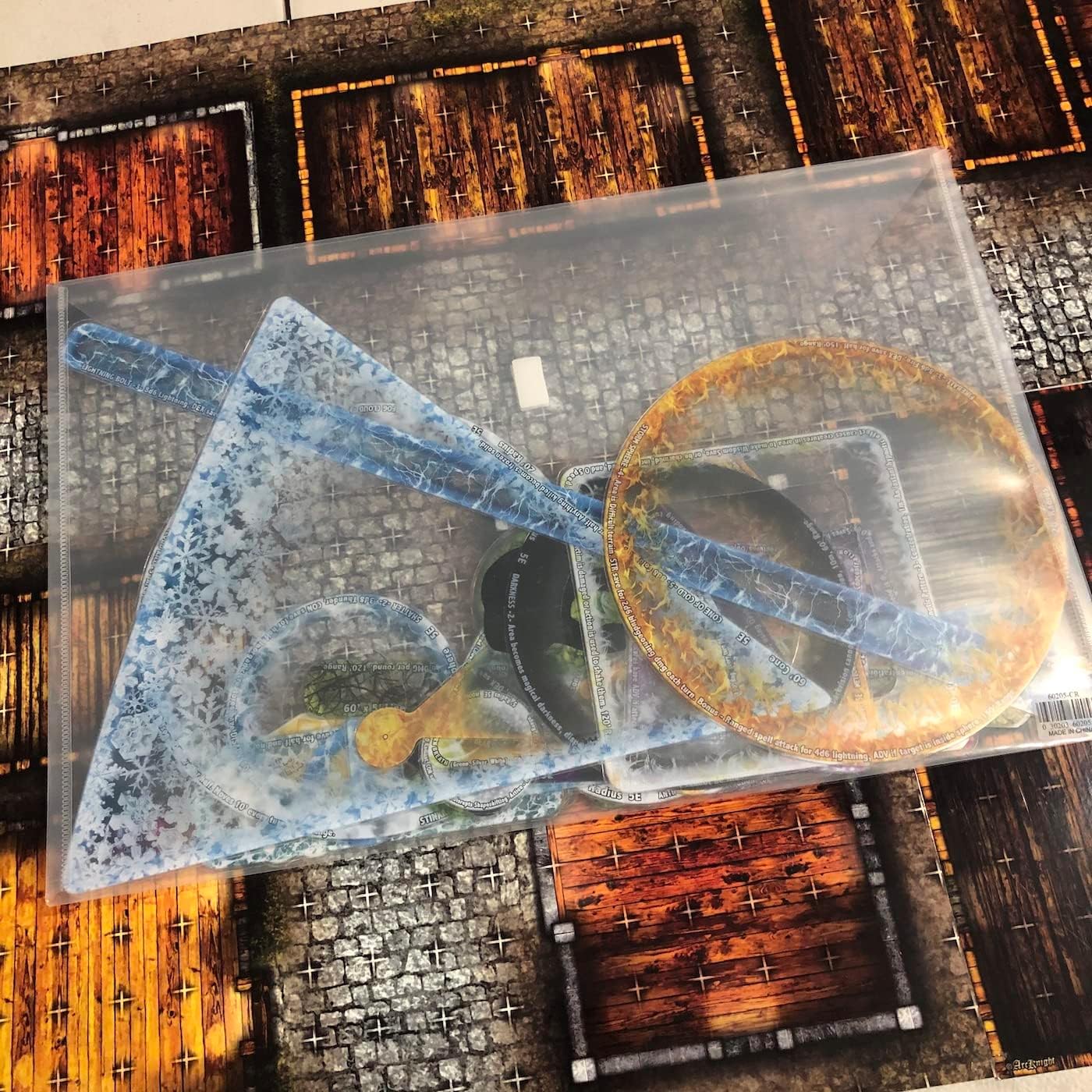 Arcknight Plantillas de efectos de hechizos para D&D 5E 24 marcadores para hechizos AOE con referencia Condición, Pulido e Invocación Tokens para