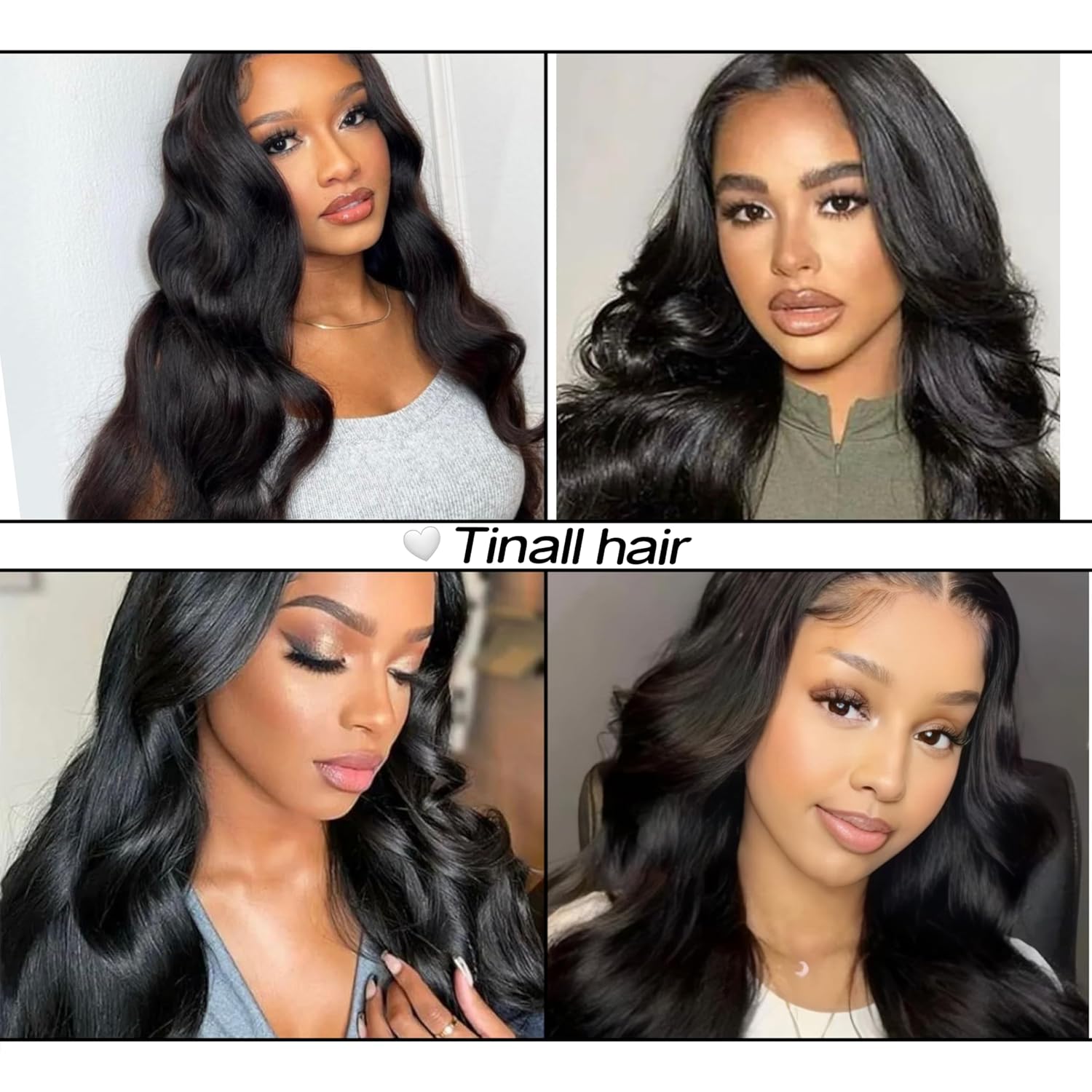 Tinall Manojos de cabello humano ondulado 12A brasileño para mujer negra, 1 manojos de cabello humano de 24 pulgadas, 100% cabello humano virgen sin