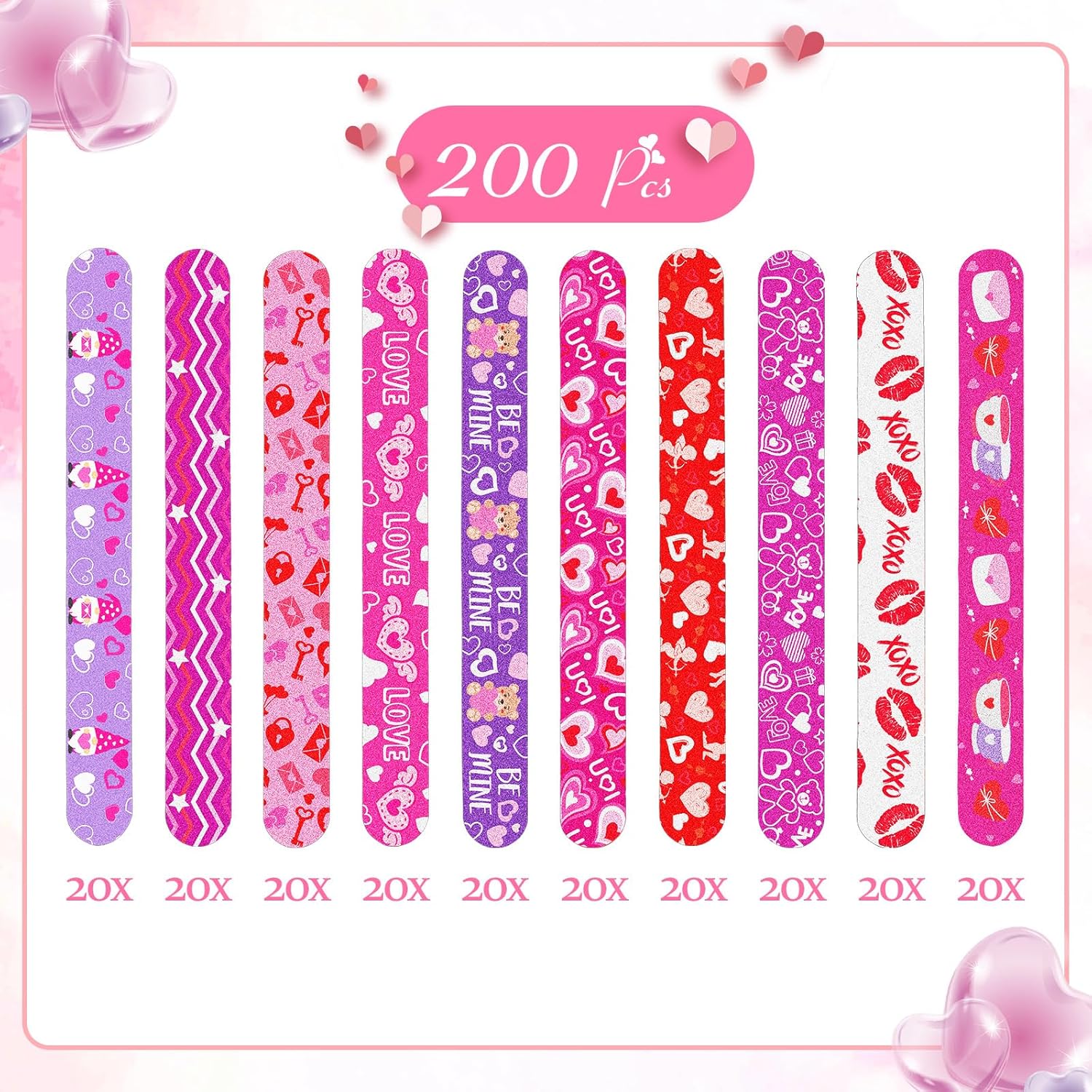 Juego de 200 limas de uñas a granel para uñas naturales, tableros de esmeril de doble cara, limas de uñas, limas de uñas, lima de uñas, herramienta