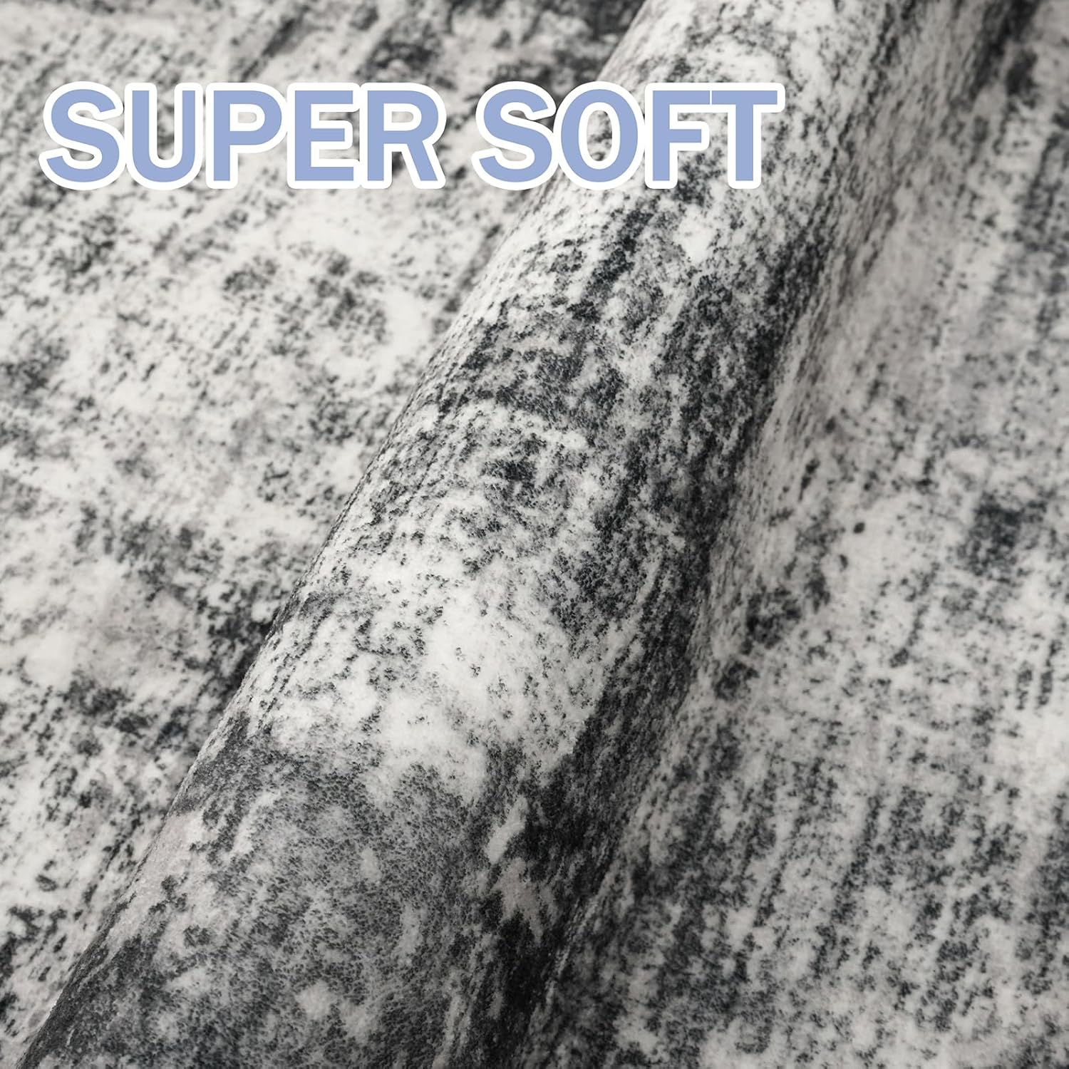 IOHOUZE Alfombra moderna abstracta lavable para sala de estar, comedor, antideslizante, alfombra estampada de lana sintética para dormitorio,