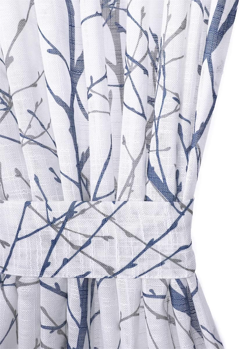 Fmfunctex – Cortinas con estampado de ramas para puerta