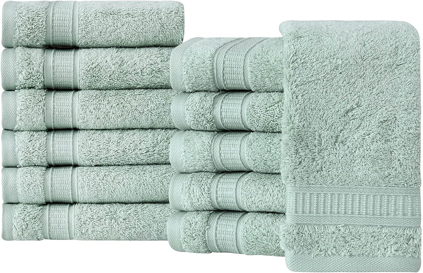 Toallas de algodón turco de lujo de fácil cuidado, extrasuaves y absorbentes, calidad de hotel y spa, toallas turcas de cocina y baño por LA’ HAM