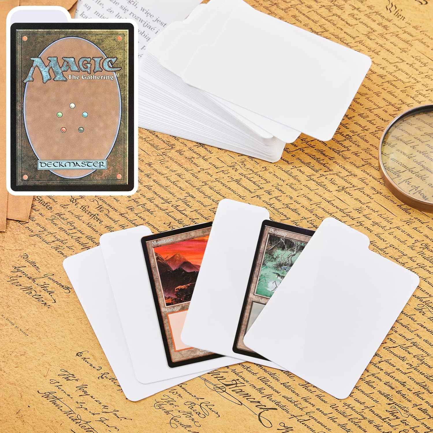 Separadores de tarjetas de plástico para intercambio de tarjetas, organizador de tarjetas blancas para juegos deportivos, negocios, almacenamiento