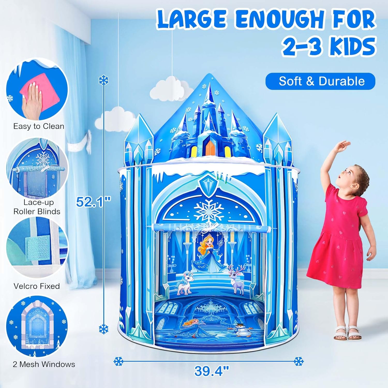 Juguetes para niños y niñas, tienda de campaña grande para niños pequeños, juguetes de princesa para niños, juguetes para niñas de 2 años para casa