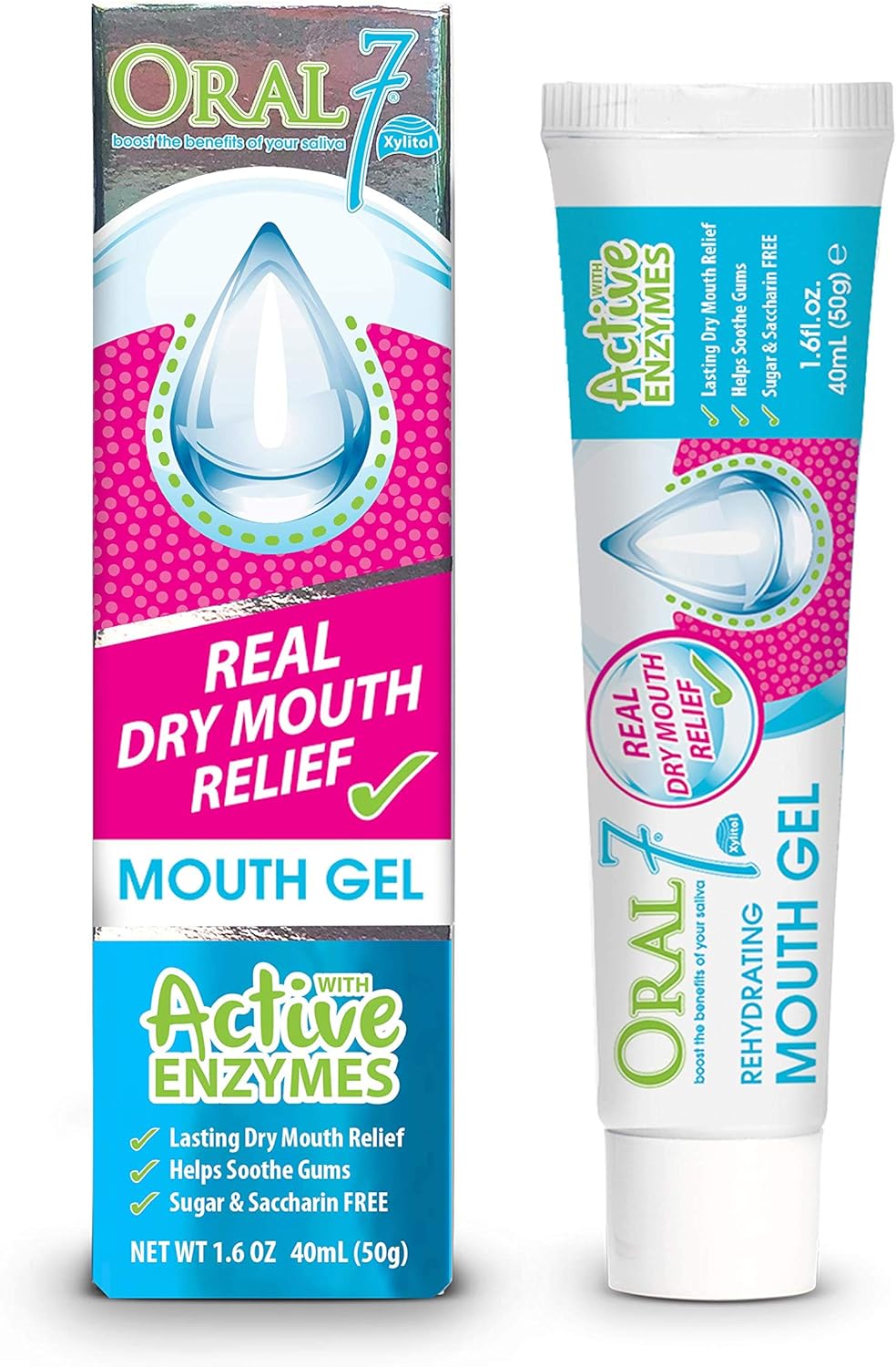Gel hidratante para la boca seca que contiene enzimas, calma y protege las encías, alivio duradero de la boca seca, promueve la salud de las encías