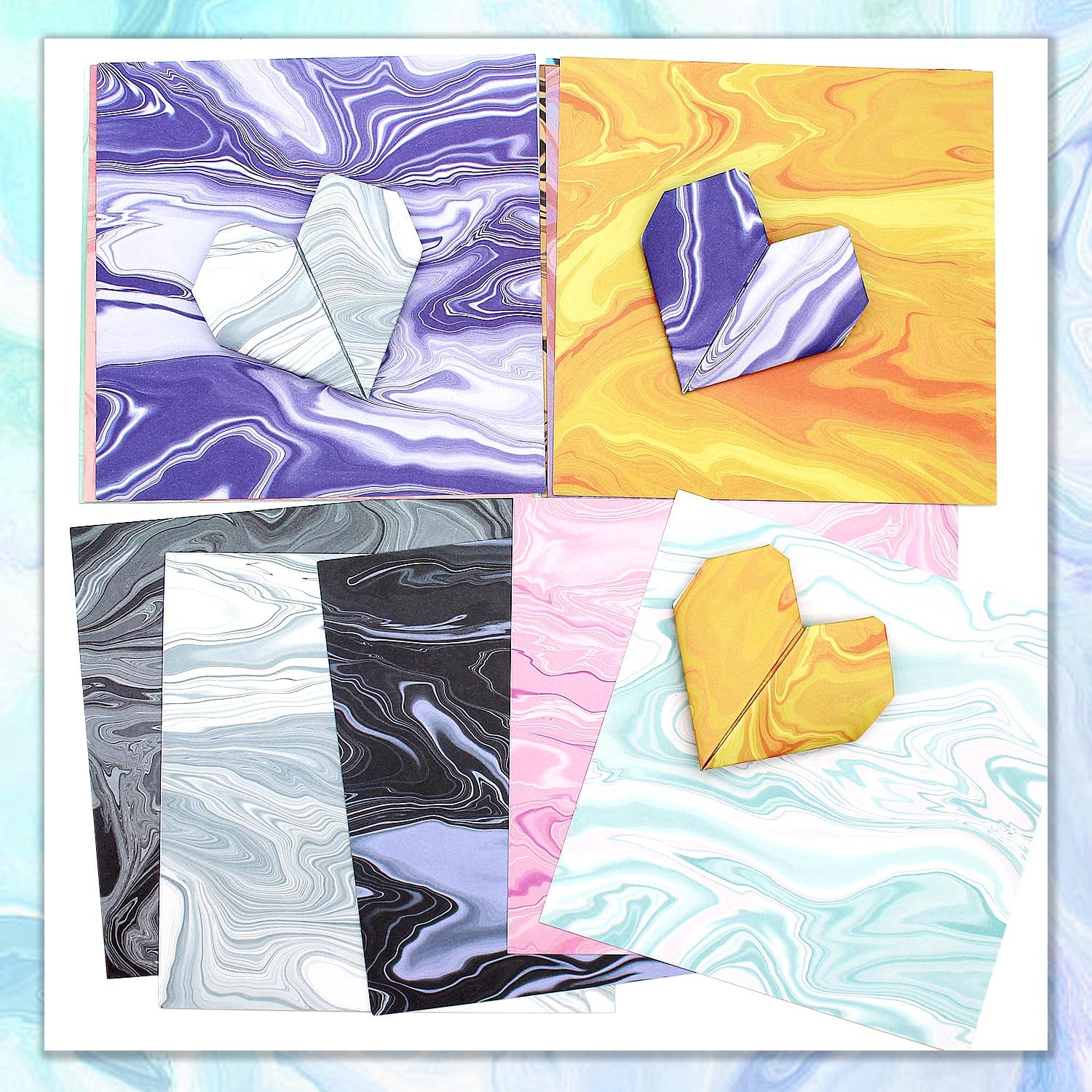 Anvin Bloc de papel para álbumes de recortes, 5.64 ozm, patrón de una sola cara, papel para hacer tarjetas, papel de origami para planificadores,