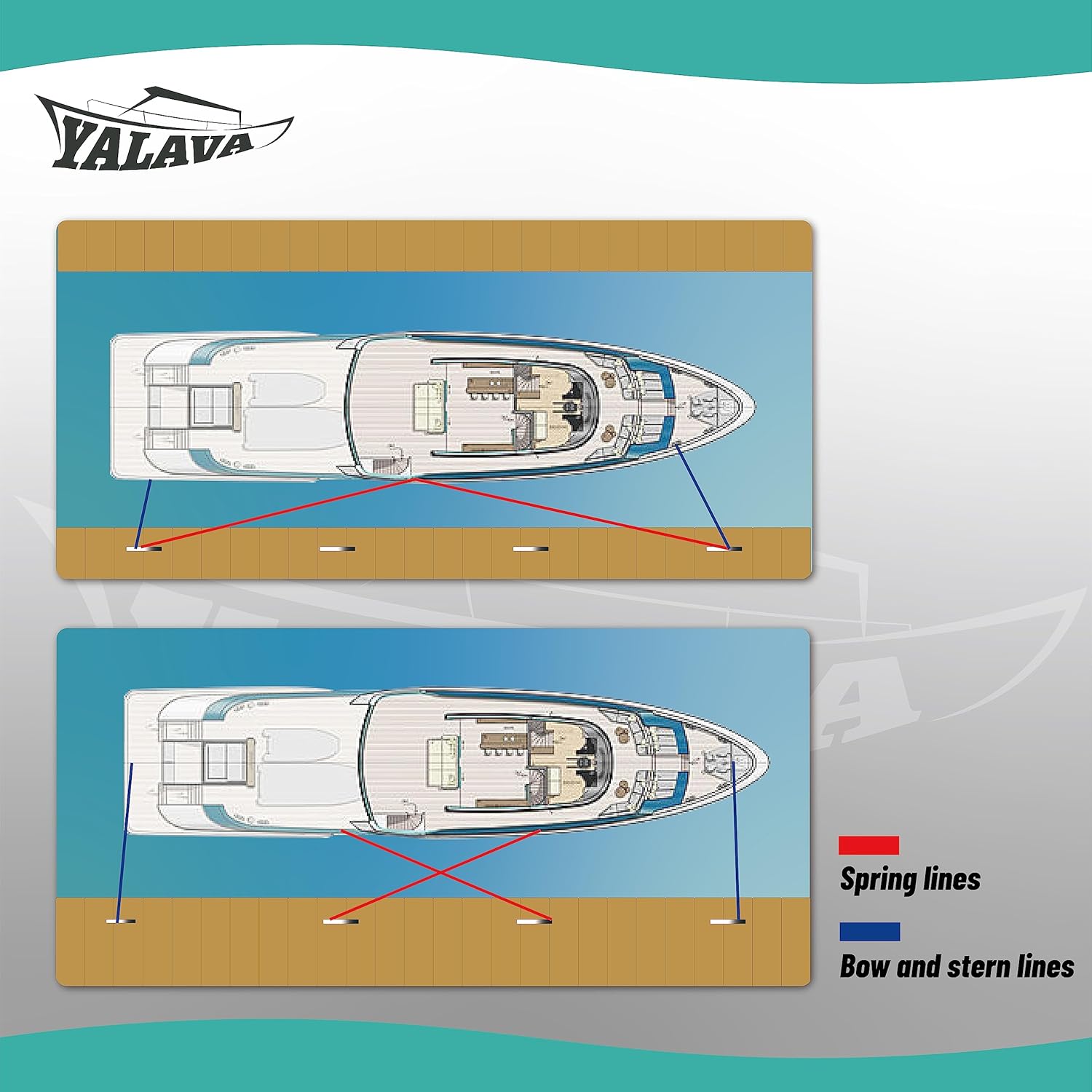 Dock Lines – Líneas de muelle de cuerda de nailon para barcos de doble trenzado, paquete de 2 unidades de 25 y 35 pies, accesorios para barcos