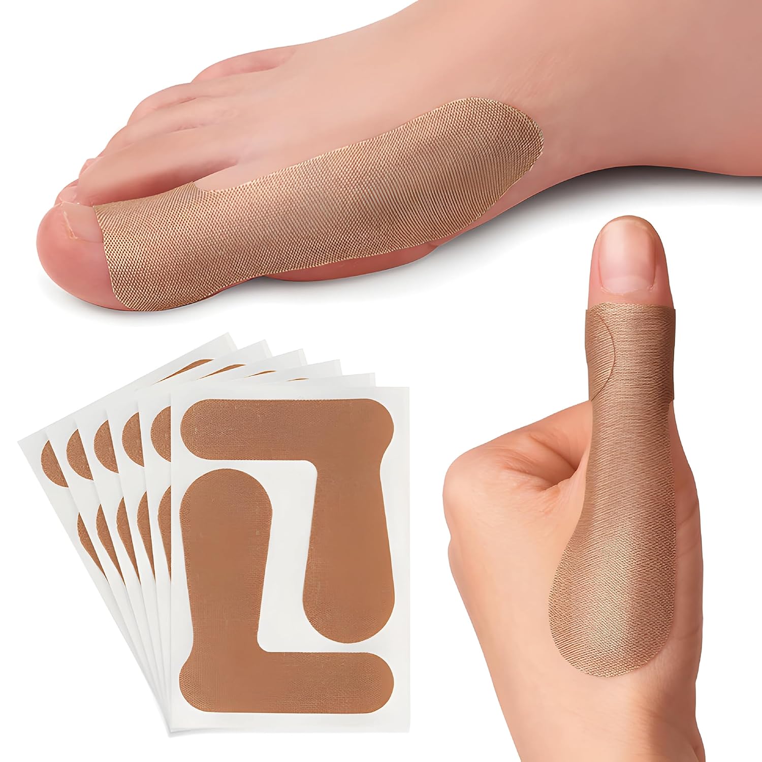 Ortesis de valgo para dedos grandes, el mejor corrector de juanetes, 20 calcomanías autoadhesivas para la cubierta del pulgar, corrector de juanetes