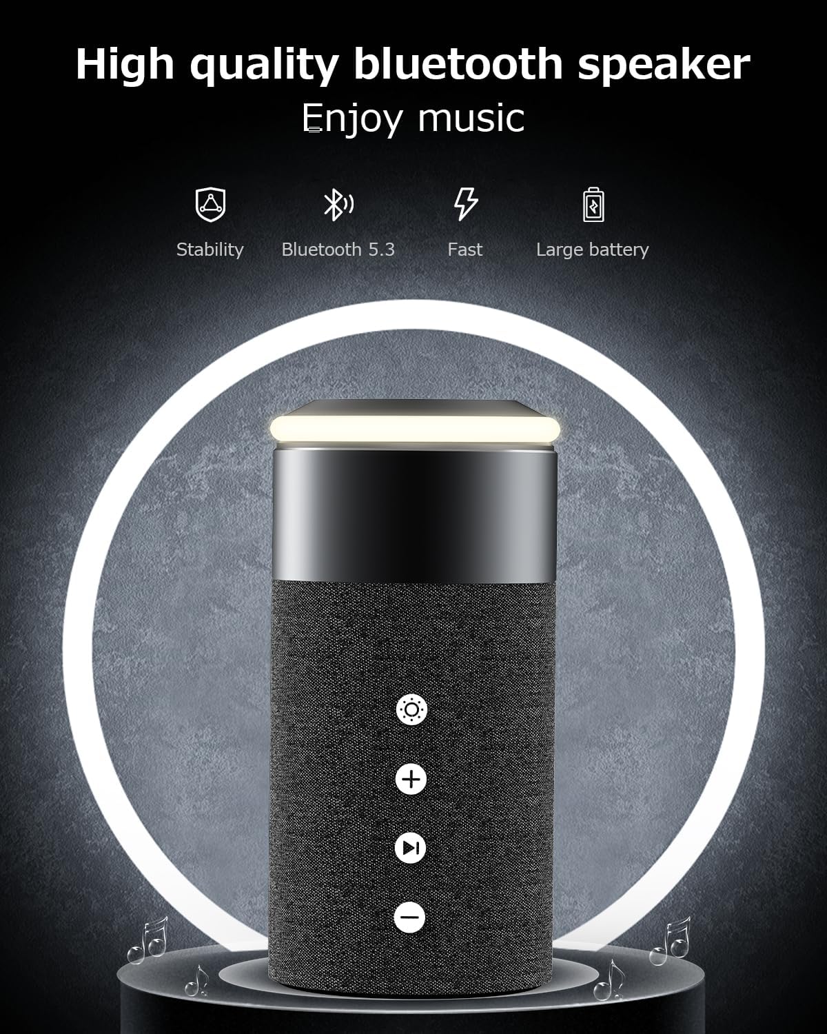 COLSUR Altavoz Bluetooth, cargador inalámbrico magnético, altavoces Bluetooth con luz nocturna, estación de carga inalámbrica 2 en 1 para iPhone
