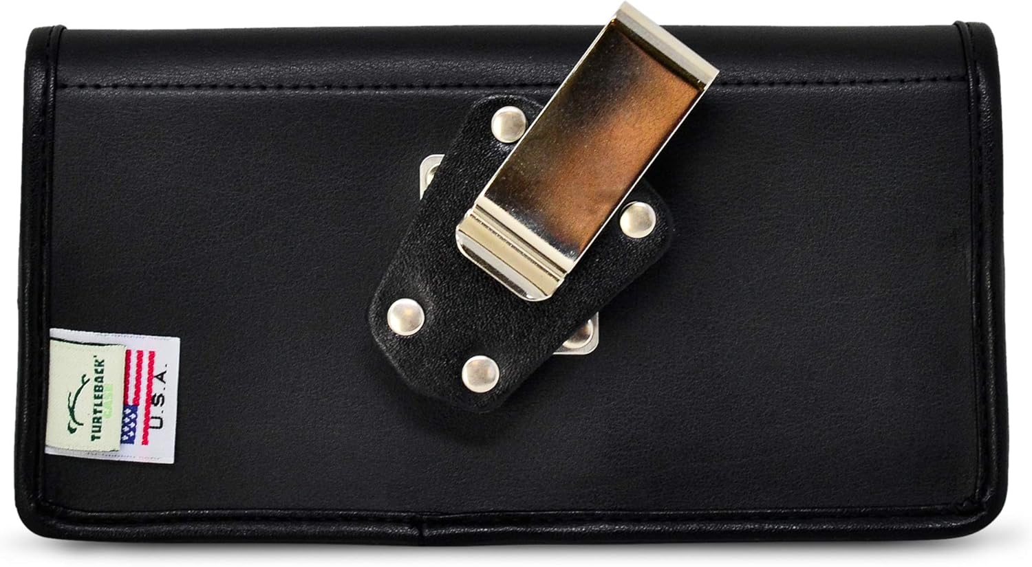 Turtleback Funda para cinturón diseñada para iPhone 12 Pro Max 5G (2020) se adapta con OB Defender o fundas voluminosas, funda de cuero negro con