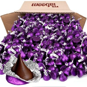Hershey’s Kisses – Caramelos de chocolate negro ligeramente dulce envueltos individualmente en láminas moradas para una experiencia indulgente, Hershey’s Kisses – Caramelos de chocolate negro ligeramente dulce envueltos individualmente en láminas moradas para una experiencia indulgente,