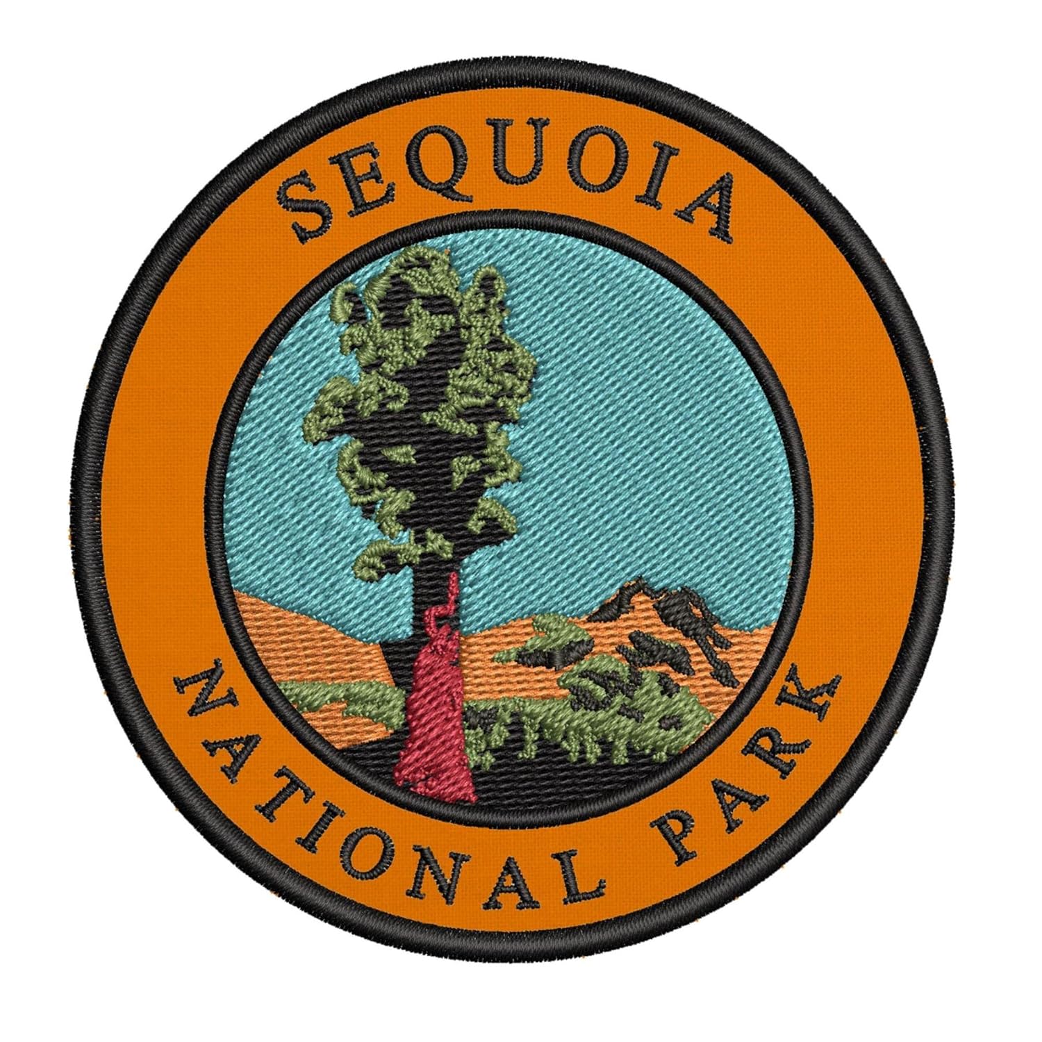 Sequoia National Park Patch Embroidered Iron-onSew-on Decorative Embroidery Applique Clothing Vest Jacket Premium Stitching Nature Wild Animals