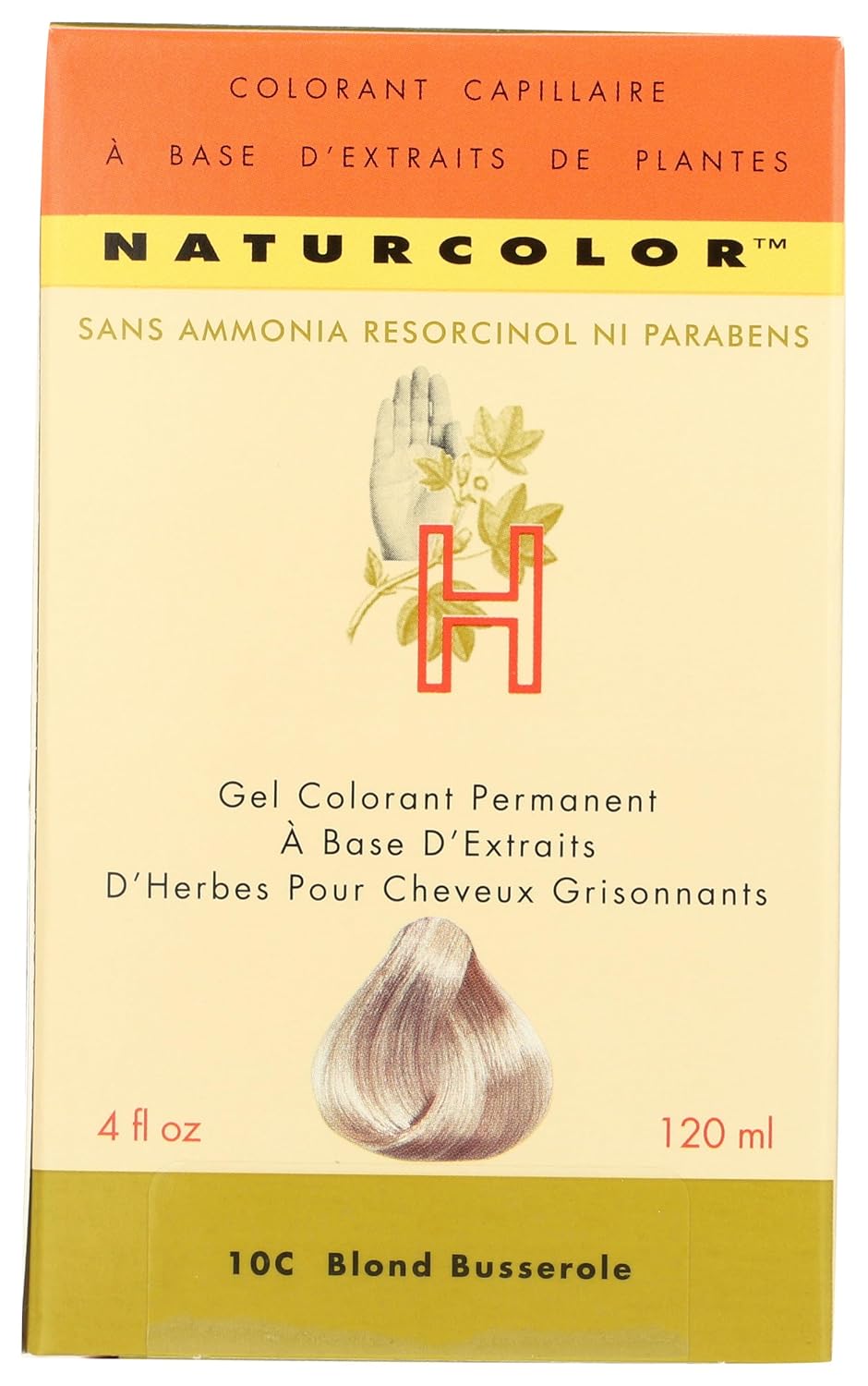 Tinte para el cabello, color rubio platino cenizo (10C) (Manzanita Blonde), 4 fl oz (120 ml)