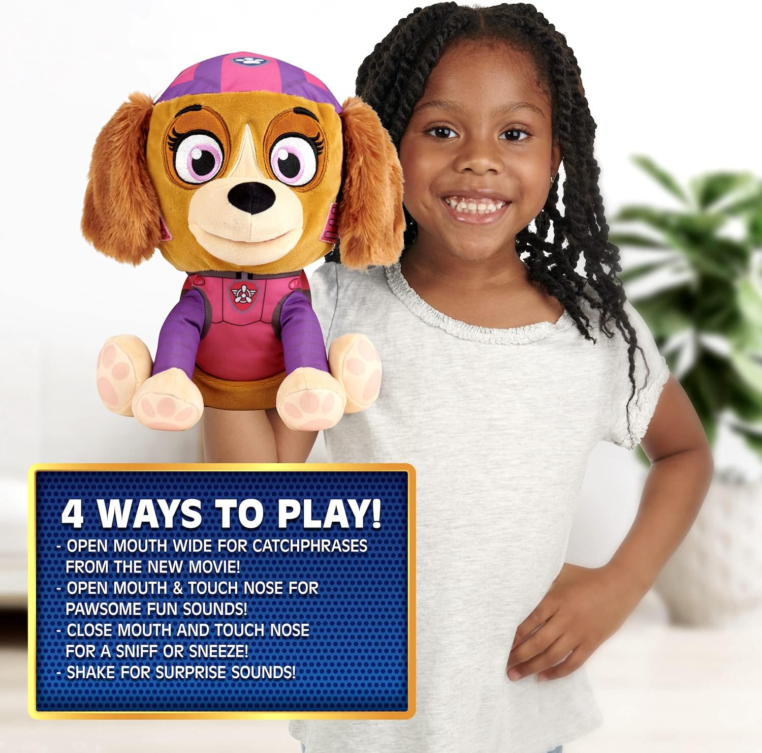 WowWee Paw Patrol The Movie Skye Play & Say Interactive Puppet – Marioneta de mano con sonidos